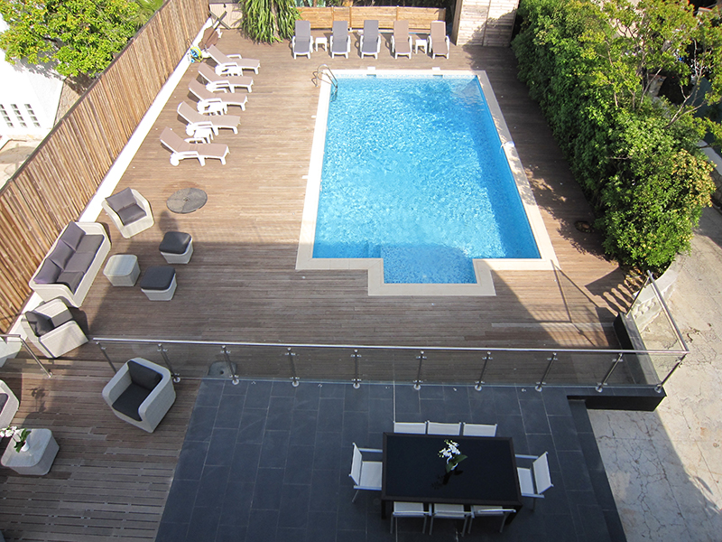 Pool and jacuzzi view